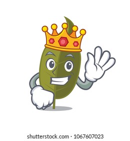 King bay leaf mascot cartoon