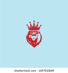king bear vector illustration logo