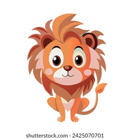 The king of beasts is the lion. Vector illustration