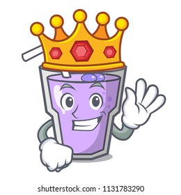 King berry smoothie mascot cartoon