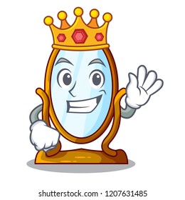 King big dressing mirror isolated on mascot