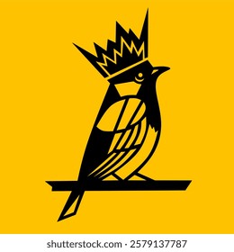 King bird logo design minimalist and elegant