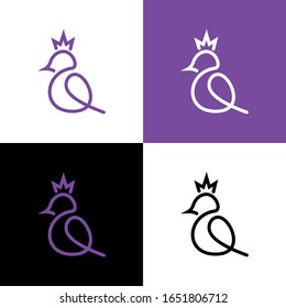 King Bird Logo Design-Vektorillustration