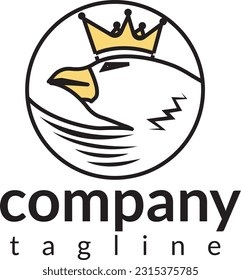 king BIRD LOGO TEMPLATE ILLUSTRATION VECTOR