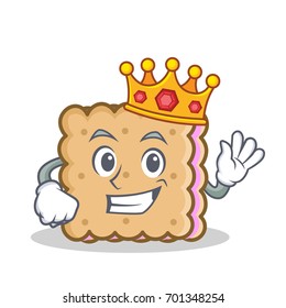 King biscuit cartoon character style