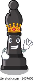 King bishop chess in the cartoon shape