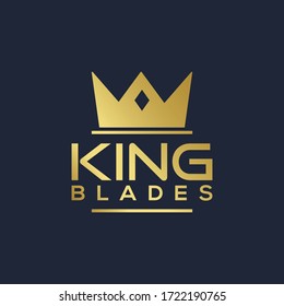 king, Blades, Icon Logo design Template