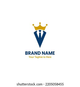 King and blazer logo design vector. simple blazer logo