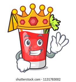 King bloody mary mascot cartoon