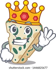 King blue cheese isolated with the mascot