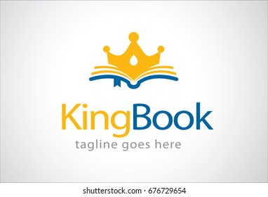 King Book Logo Template Design