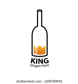 
King bottle logo vector eps 10