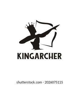 The King with the Bow, Myth of Muscles Greek Archery Warrior Logo Design