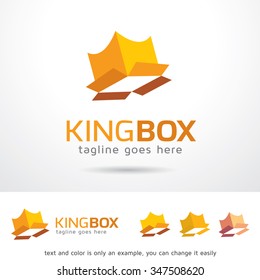 King Box Logo Template Design Vector 