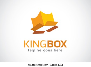 King Box Logo Template Design Vector, Emblem, Design Concept, Creative Symbol, Icon