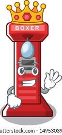 King boxing game machine in cartoon shape