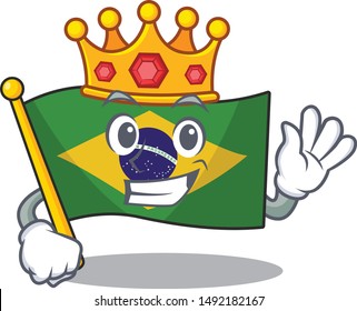 King brazil flag kept in mascot drawer