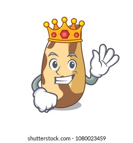 King brazil nut mascot cartoon