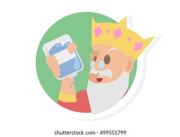 a King Bring Blue Blood Vector