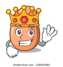 King broken egg isolated on the mascot