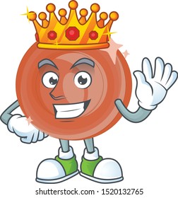 King bronze coin cartoon character mascot style.