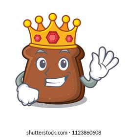 King brown bread mascot cartoon