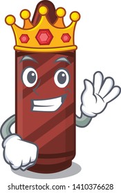 King brown crayon in the cartoon shape