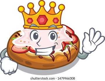 King bruschetta isolated with in the character
