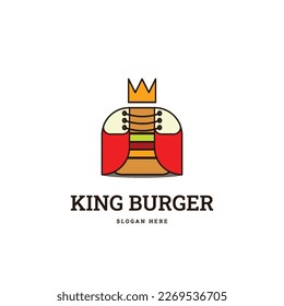 King Burger vector logo design
