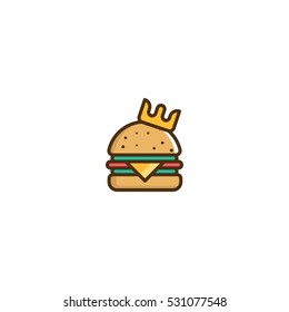 Elemento de design do logotipo King Burger Vector