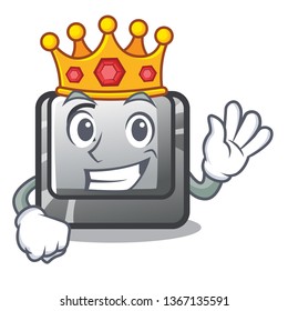 King button C installed on cartoon computer