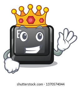 King button E on a game cartoon