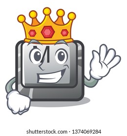 King button M isolated in the cartoon
