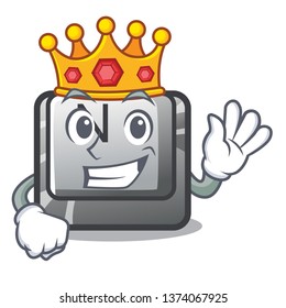 King button N in the cartoon shape
