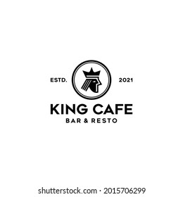 King Café Vintage Logo Vektor