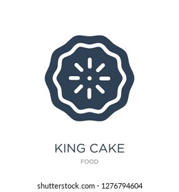 king cake icon vector on white background, king cake trendy filled icons from Food collection, king cake vector illustration