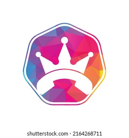 King call vector logo design. Handset and crown icon design.
