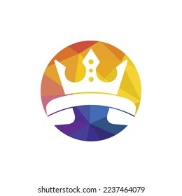King call vector logo design. Handset and crown icon design.	