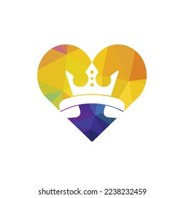King call vector logo design. Handset and crown icon design.	