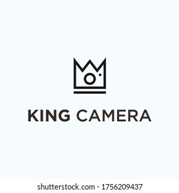 king camera logo. crown icon