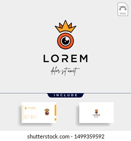 King Camera Logo Template Vector Design Icon