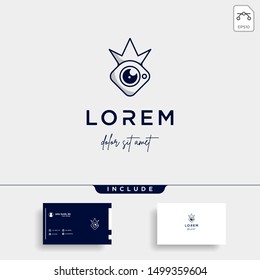 King Camera Logo Template Vector Design Icon