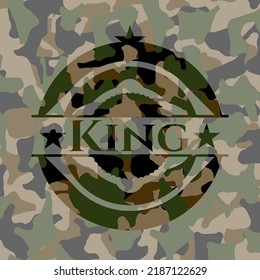 King camo emblem. Vector Illustration. Detailed. 