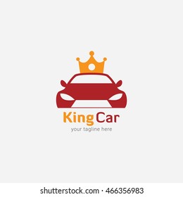 King Car Logo Design Template Vector Stock Vector (Royalty Free) 466912367