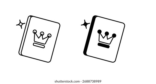 Icono de tarjeta de rey con fondo blanco Ilustración de stock de Vector