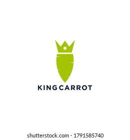 king carrot logo design vector