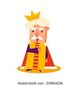 King Cartoon character, Emotion Vector Illustration Set