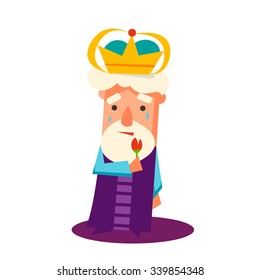 King Cartoon character, Emotion Vector Illustration Set