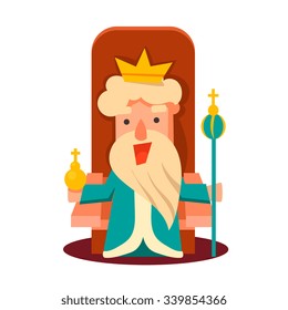 King Cartoon character, Emotion Vector Illustration Set