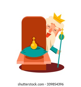 King Cartoon character, Emotion Vector Illustration Set